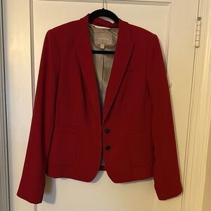 Banana Republic Red Blazer Tailored Suit Jacket